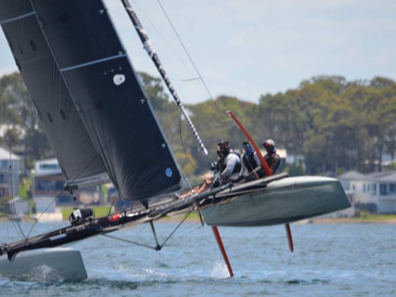 Custom full carbon racing catamaran