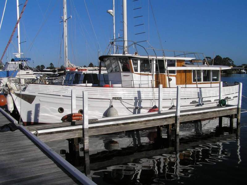 Carvel Motor Sailer Carvel Plank Timber Motor Cruiser